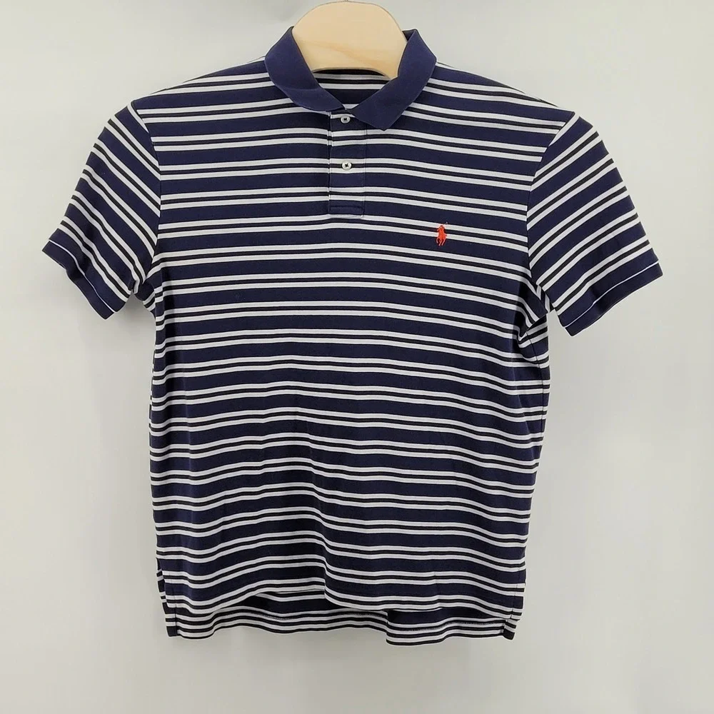 Polo Ralph Lauren Mens XL Striped Short‎ Sleeve Polo Shirt